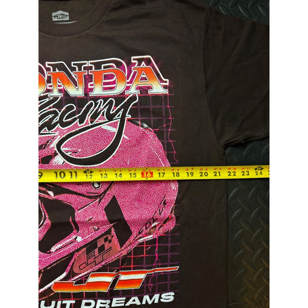 Honda Racing JT Racing USA Circuit Dreams Graphic T-Shirt Brown Mens L - Picture 6 of 8